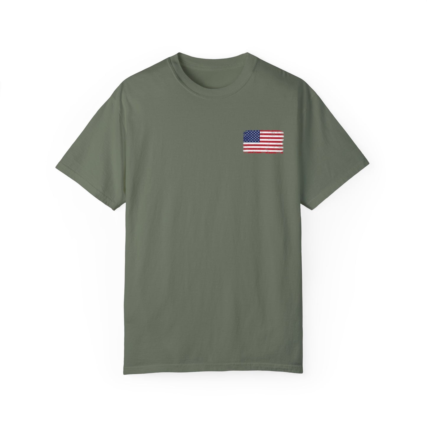 Patriotic T-shirt with Angel and Cross Design