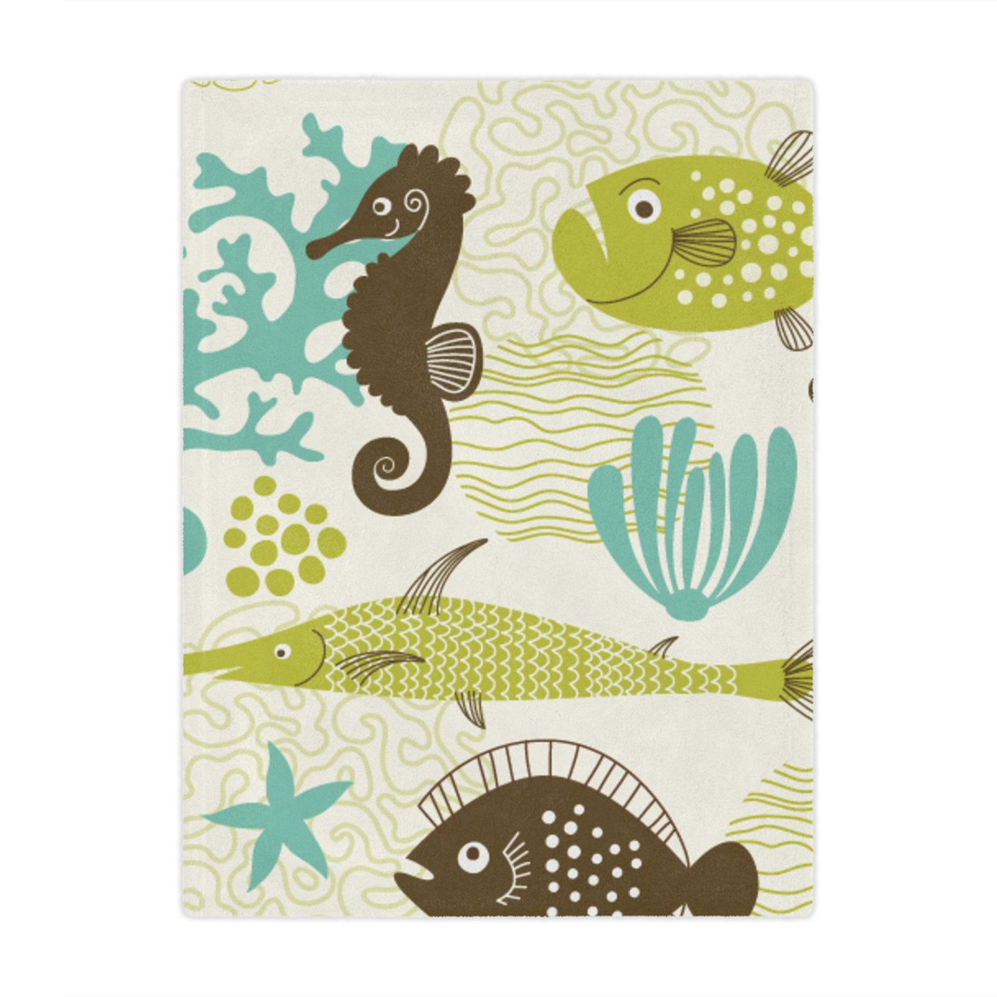 Minky Blanket - Colorful Ocean Animal Design, Perfect for Kids, Nurseries, Great Gifts for Baby Showers, Birthdays