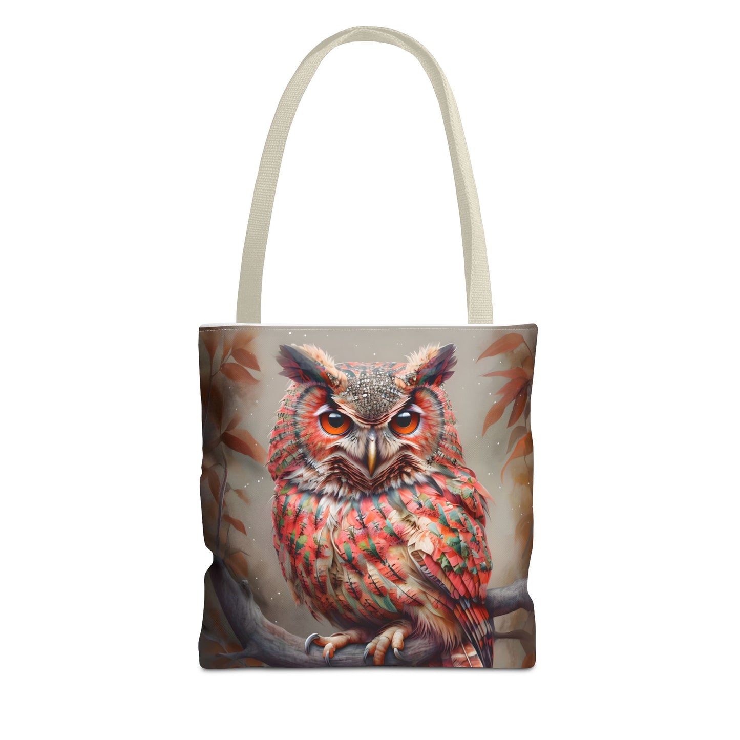 Owl Tote Bag with Intense Gaze