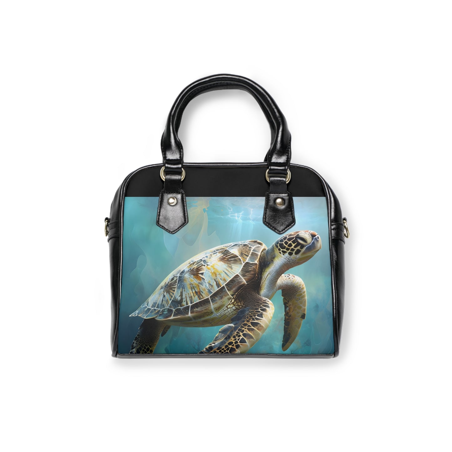 Blue Turtle Shoulder Handbag