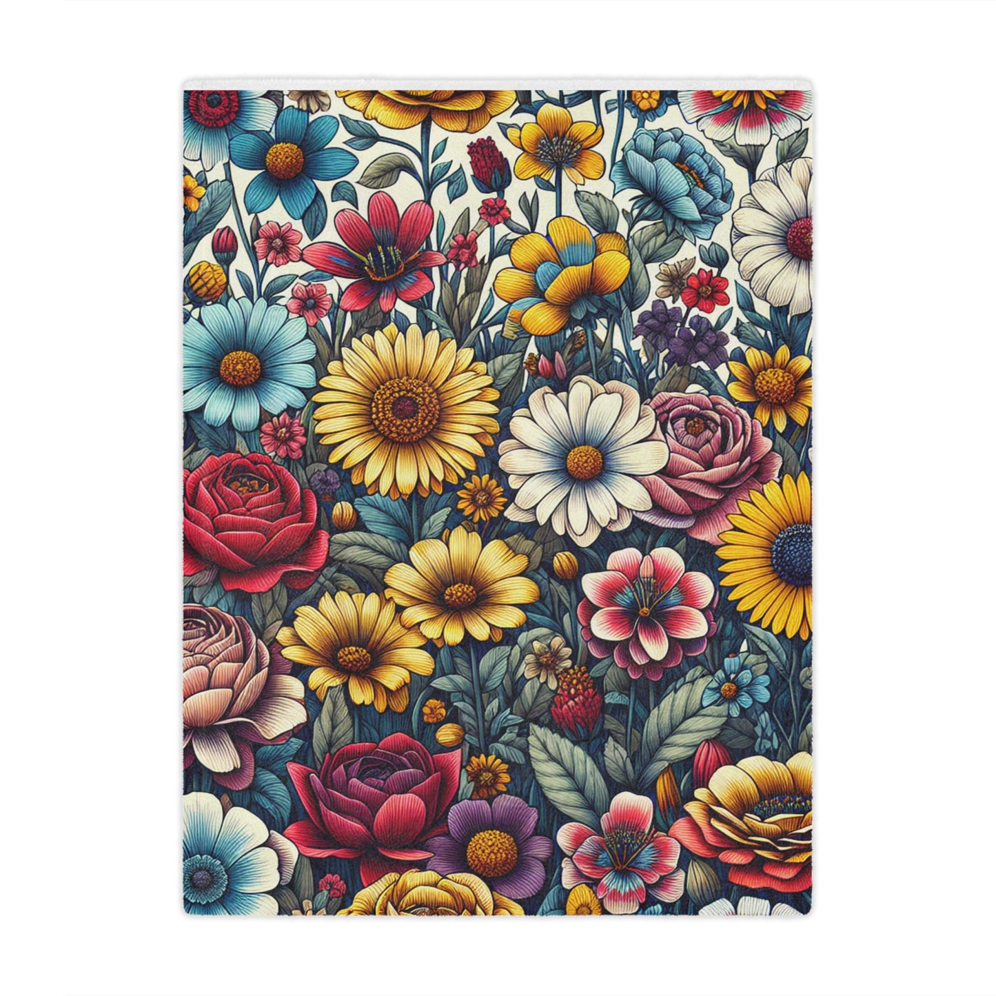 Floral Blanket, Throw Blanket, Home Decor, Cozy Blanket, Flower Pattern, Gift for Her