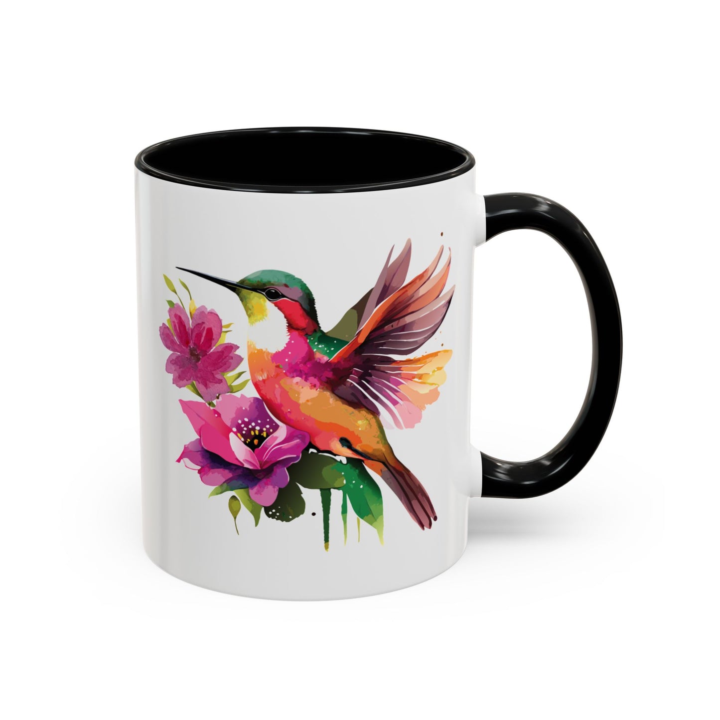 Coffee Mug - Waterflower Hummingbird Accent Design