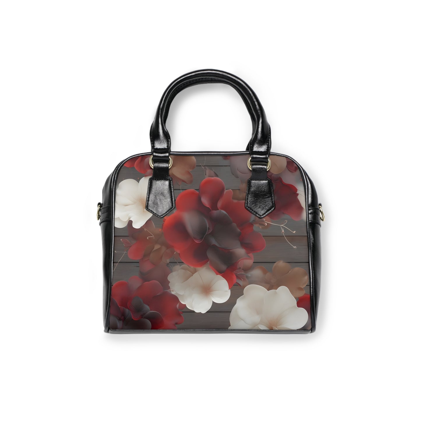 Maroon Floral Shoulder Handbag