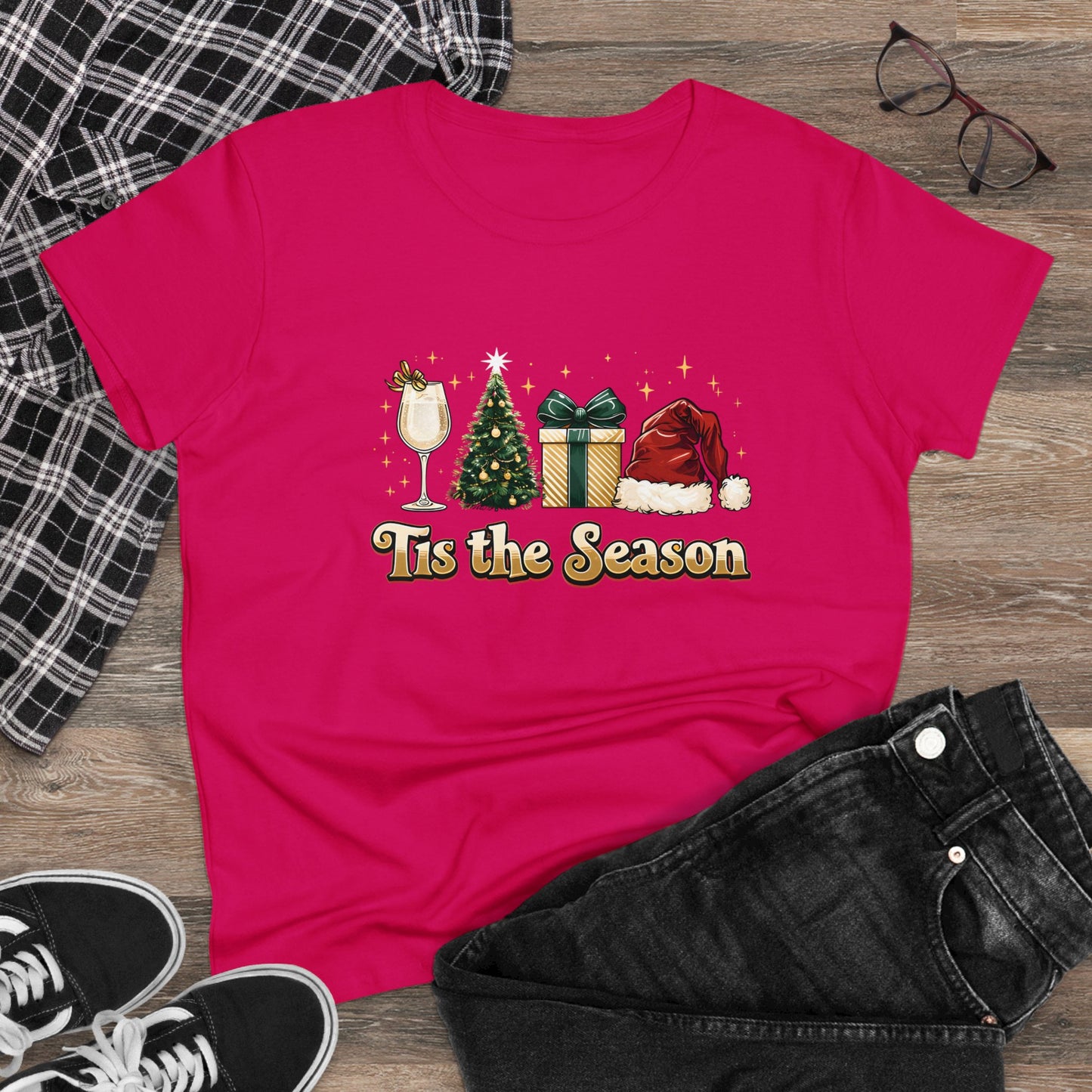 Christmas White Wine Tee