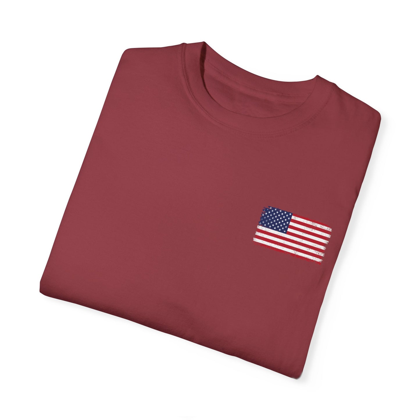 Patriotic T-shirt with Angel and Cross Design