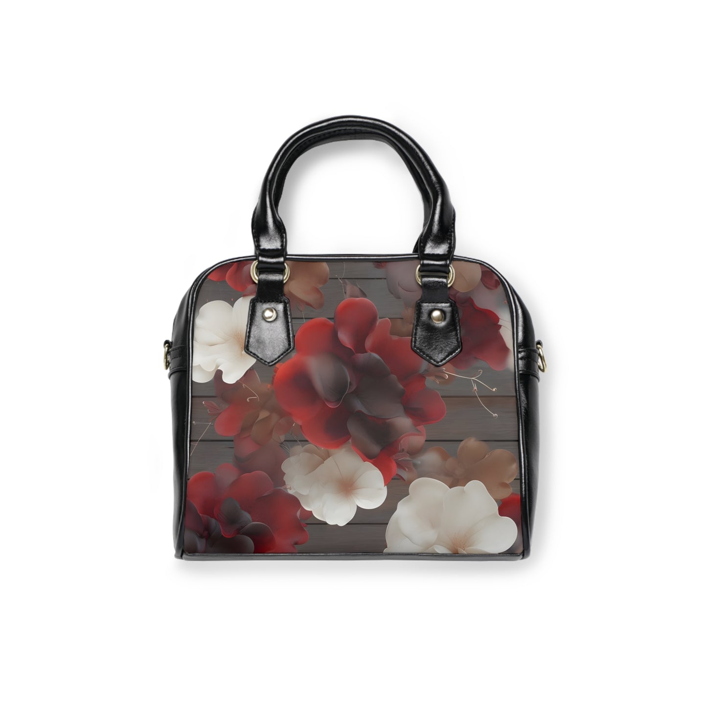 Maroon Floral Shoulder Handbag