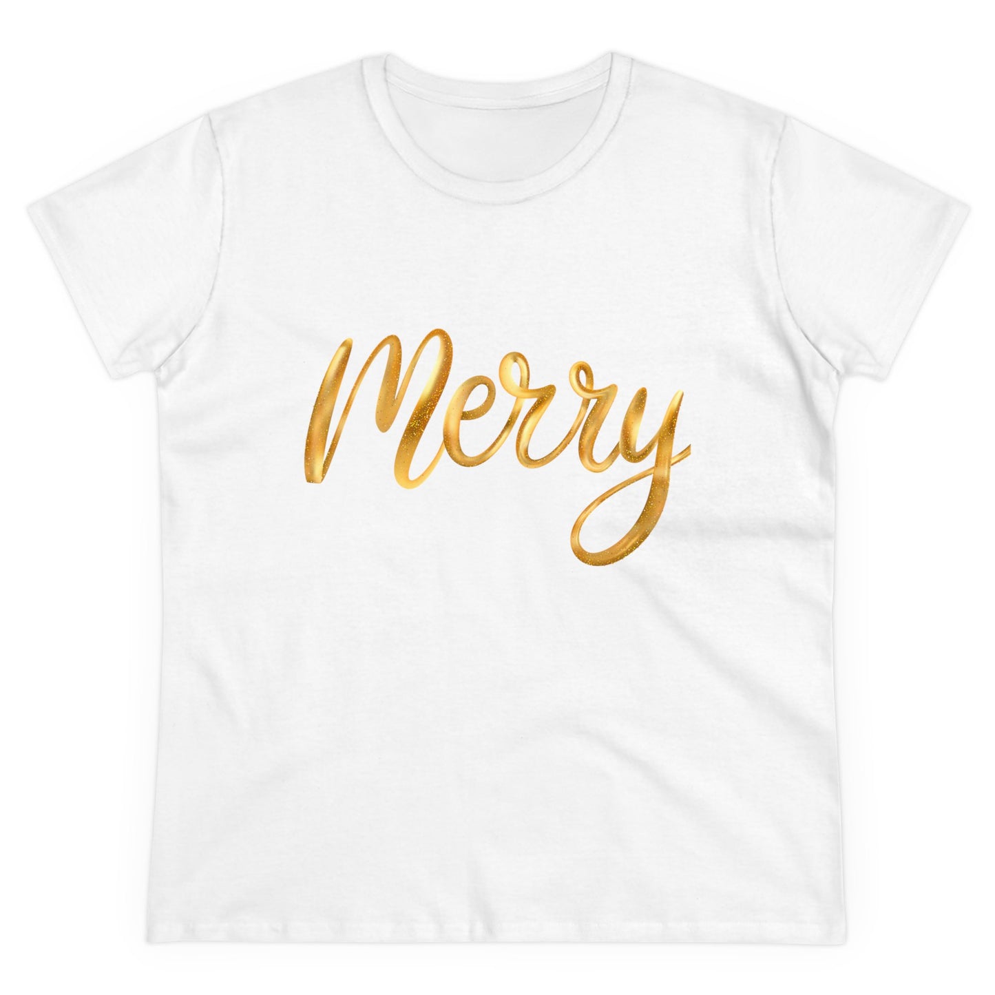 Gold Merry Christmas Tee