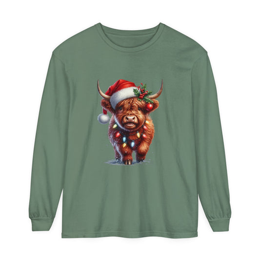 Christmas Cow Long Sleeve T-Shirt