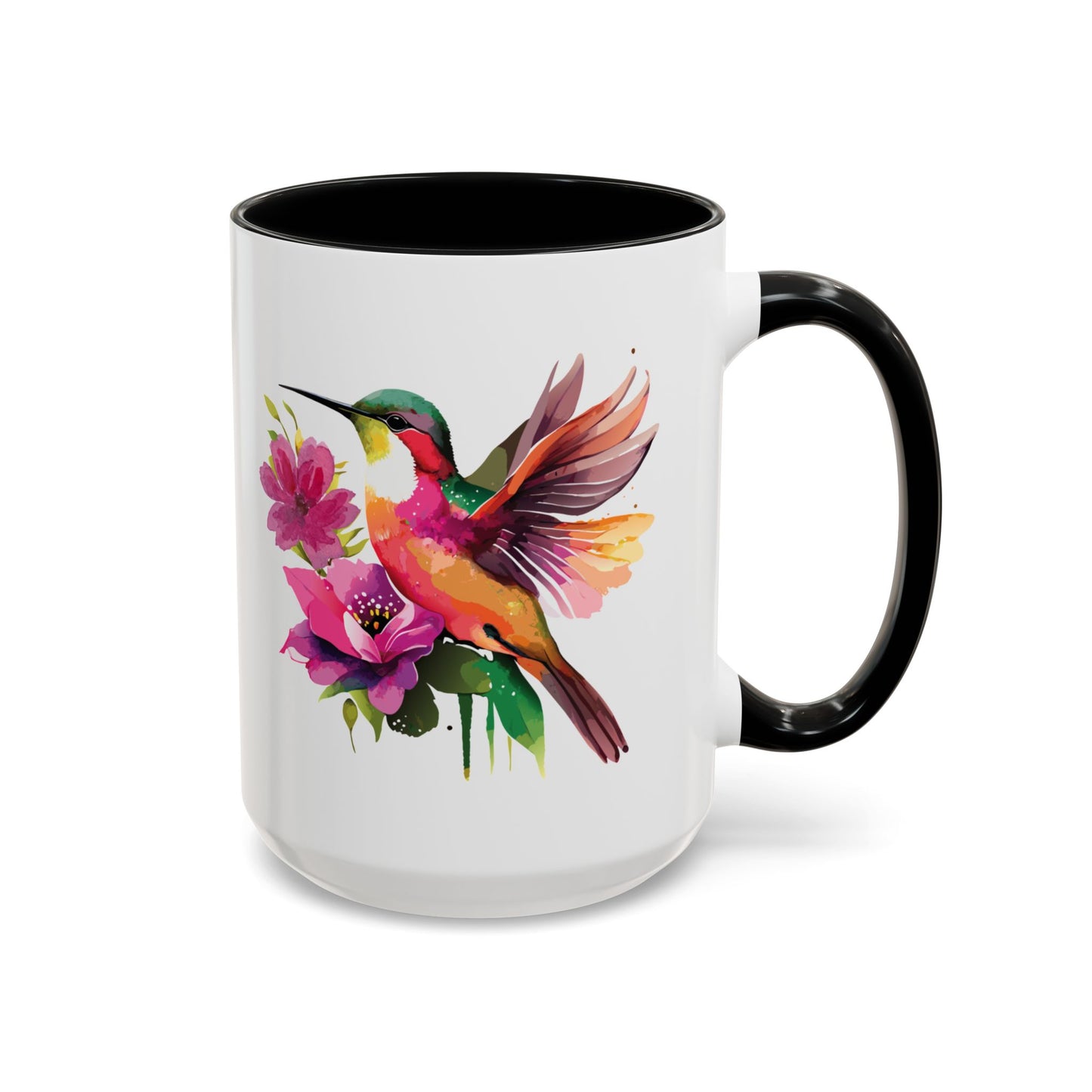 Coffee Mug - Waterflower Hummingbird Accent Design