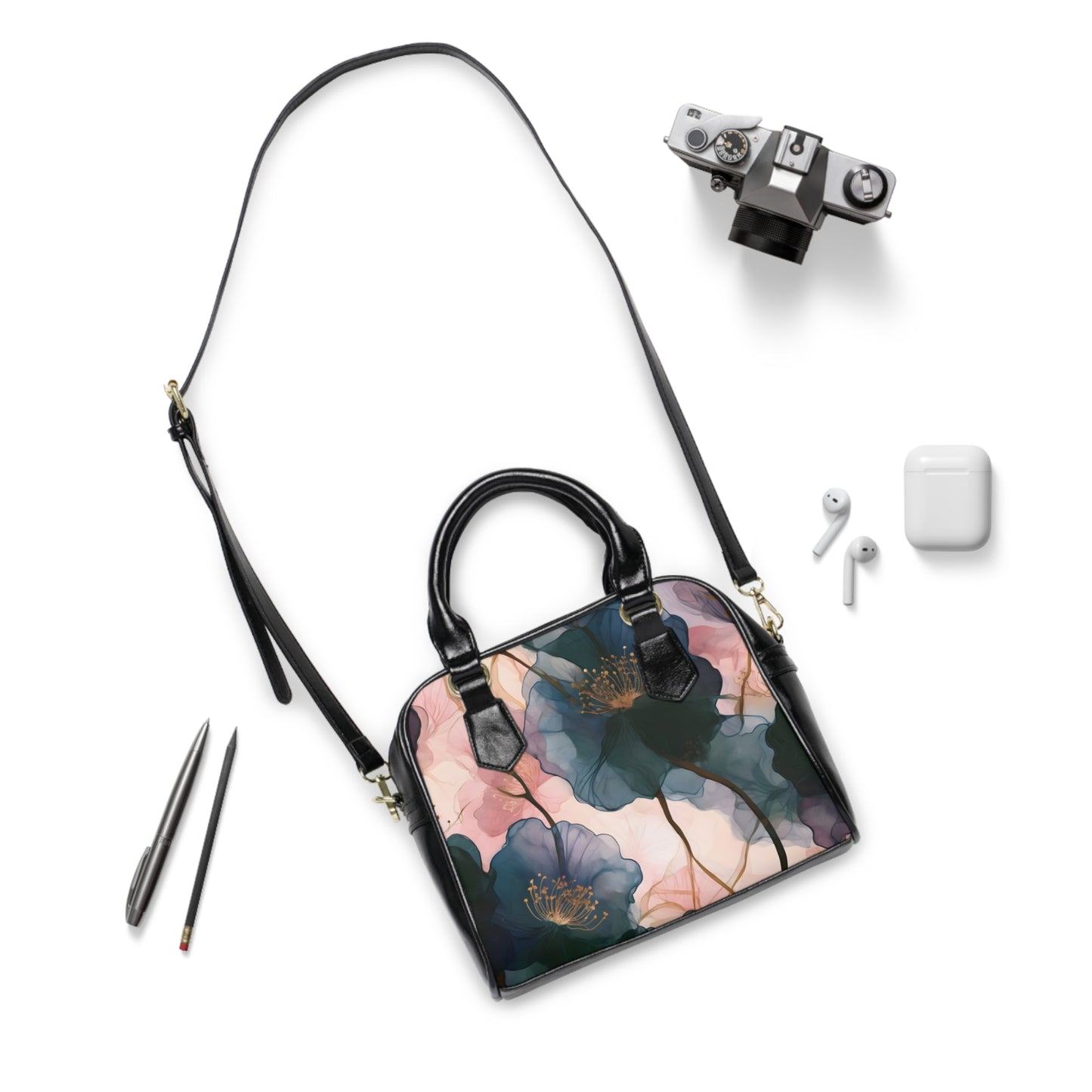 Vibrant Floral Shoulder Handbag