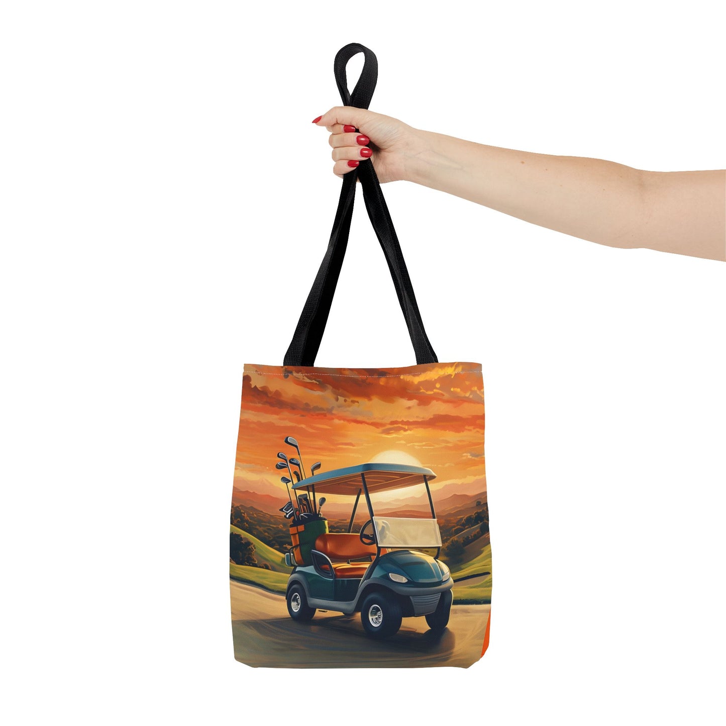 Sunset Golf Cart Tote Bag