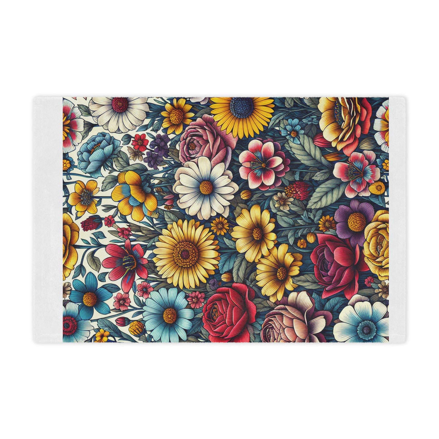 Floral Blanket, Throw Blanket, Home Decor, Cozy Blanket, Flower Pattern, Gift for Her