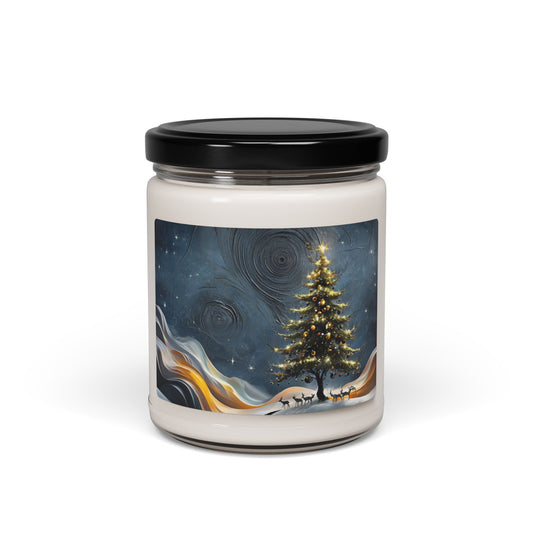 Christmas Tree Deer Soy Candle