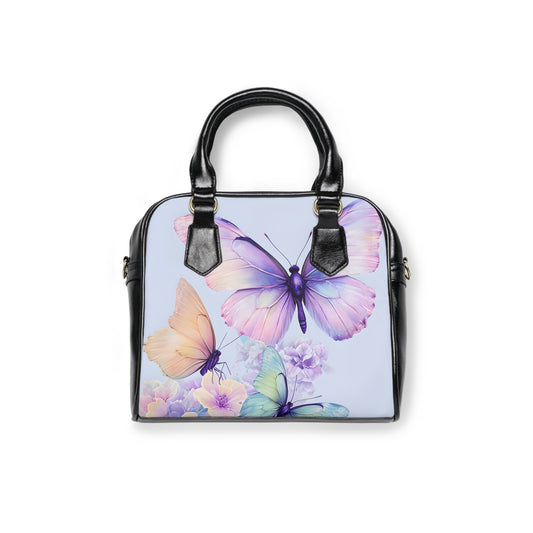 Pastel Butterfly Shoulder Handbag, Stylish Tote for Women, Spring Fashion Accessory, Chic Gift, Everyday Use