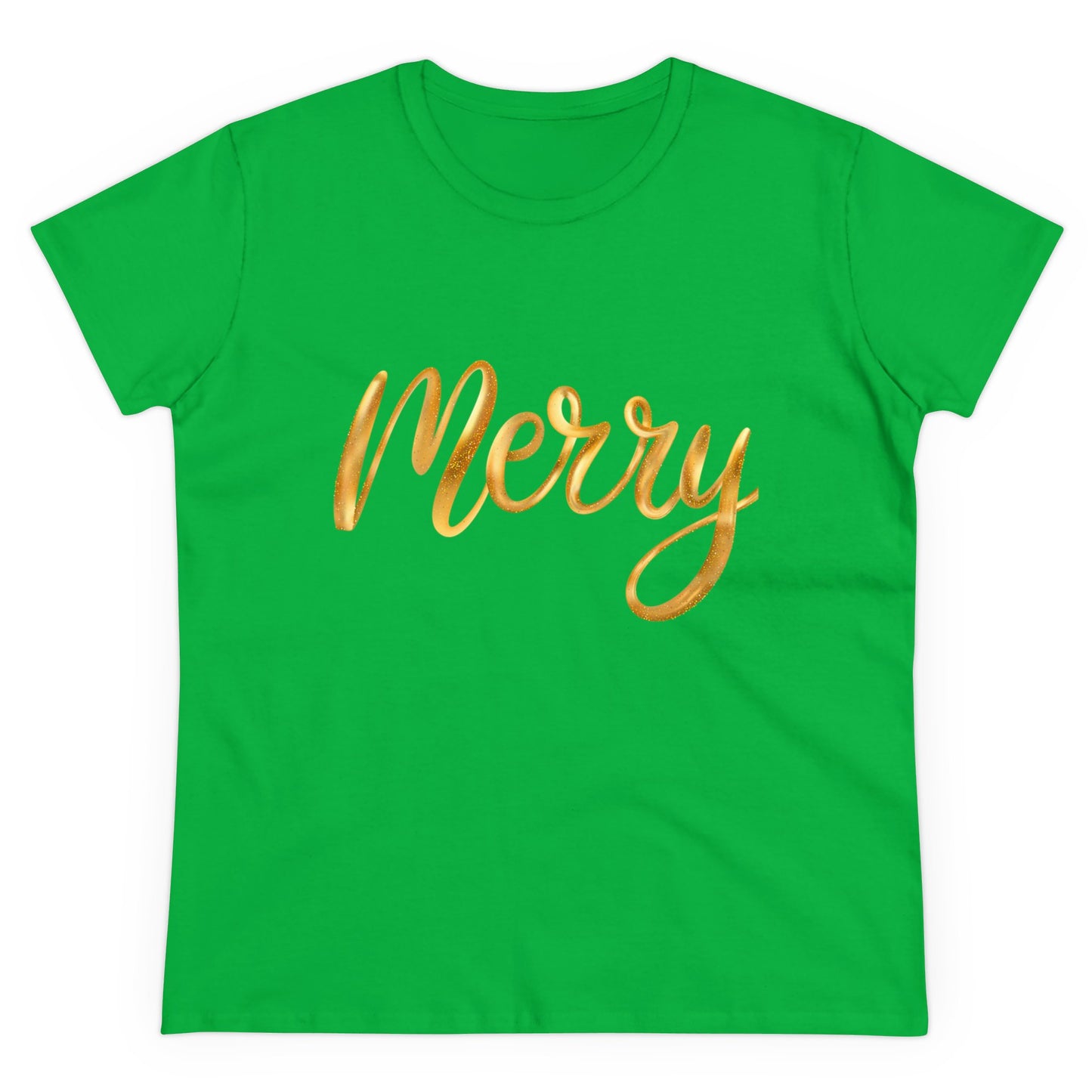 Gold Merry Christmas Tee