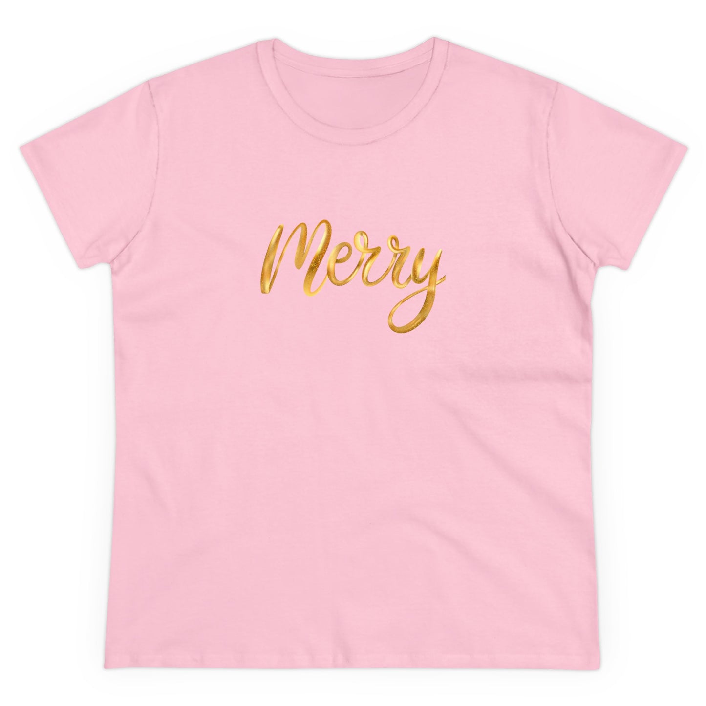 Gold Merry Christmas Tee