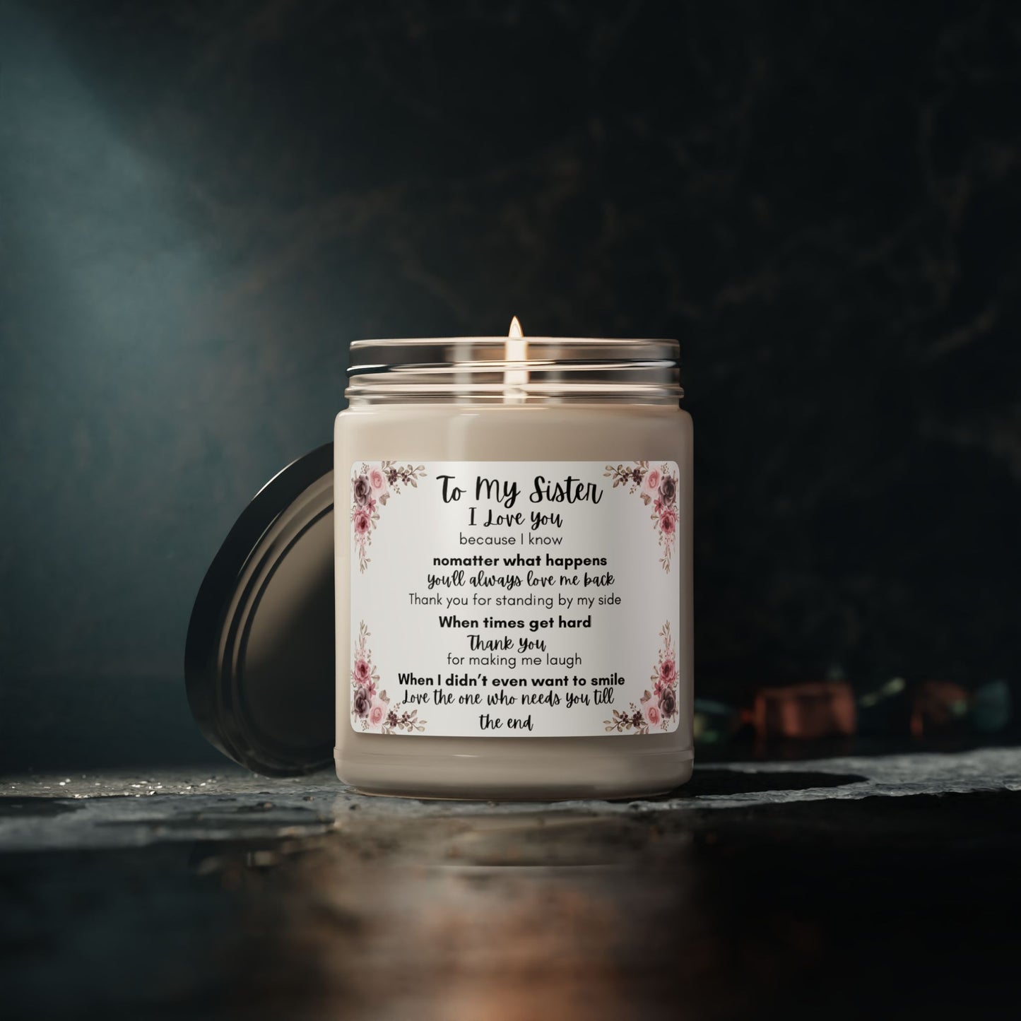 Soy Candle - Sister Appreciation, Thank You Gift