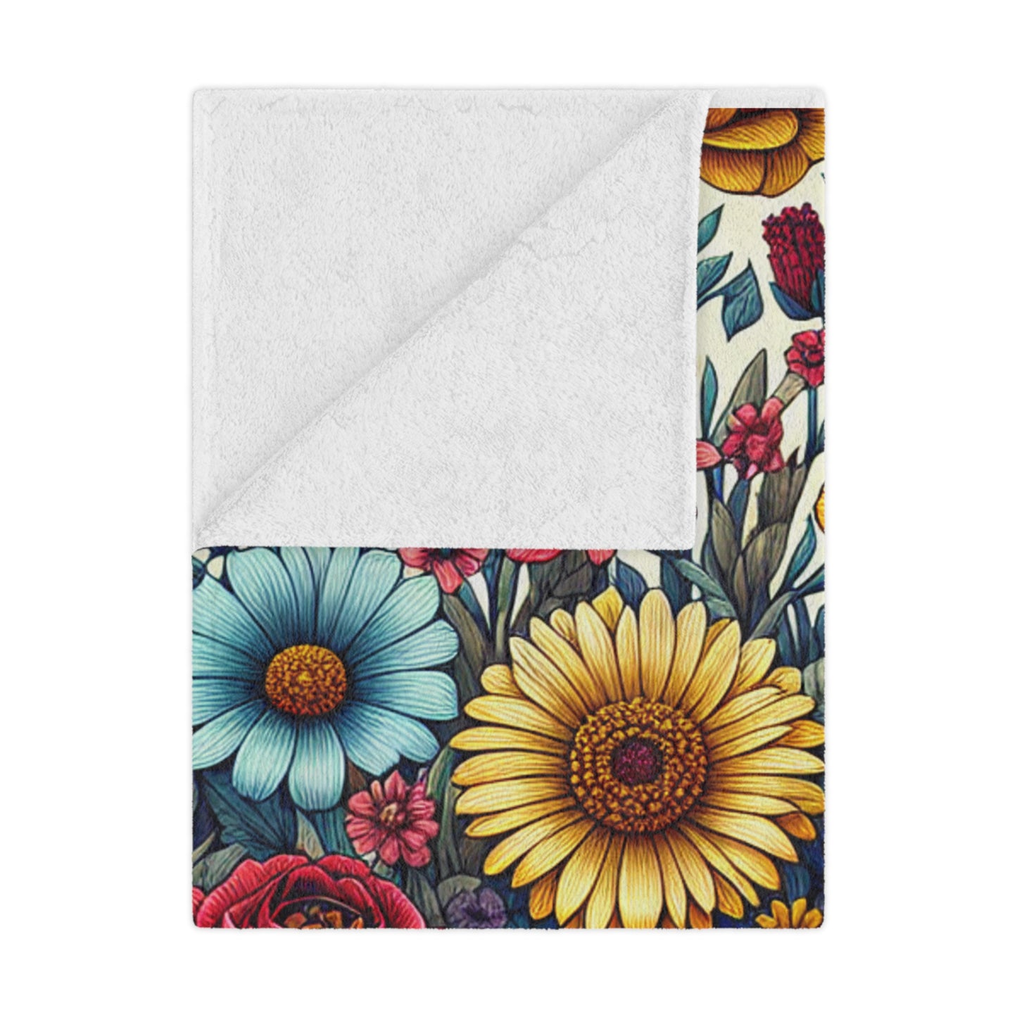 Floral Blanket, Throw Blanket, Home Decor, Cozy Blanket, Flower Pattern, Gift for Her