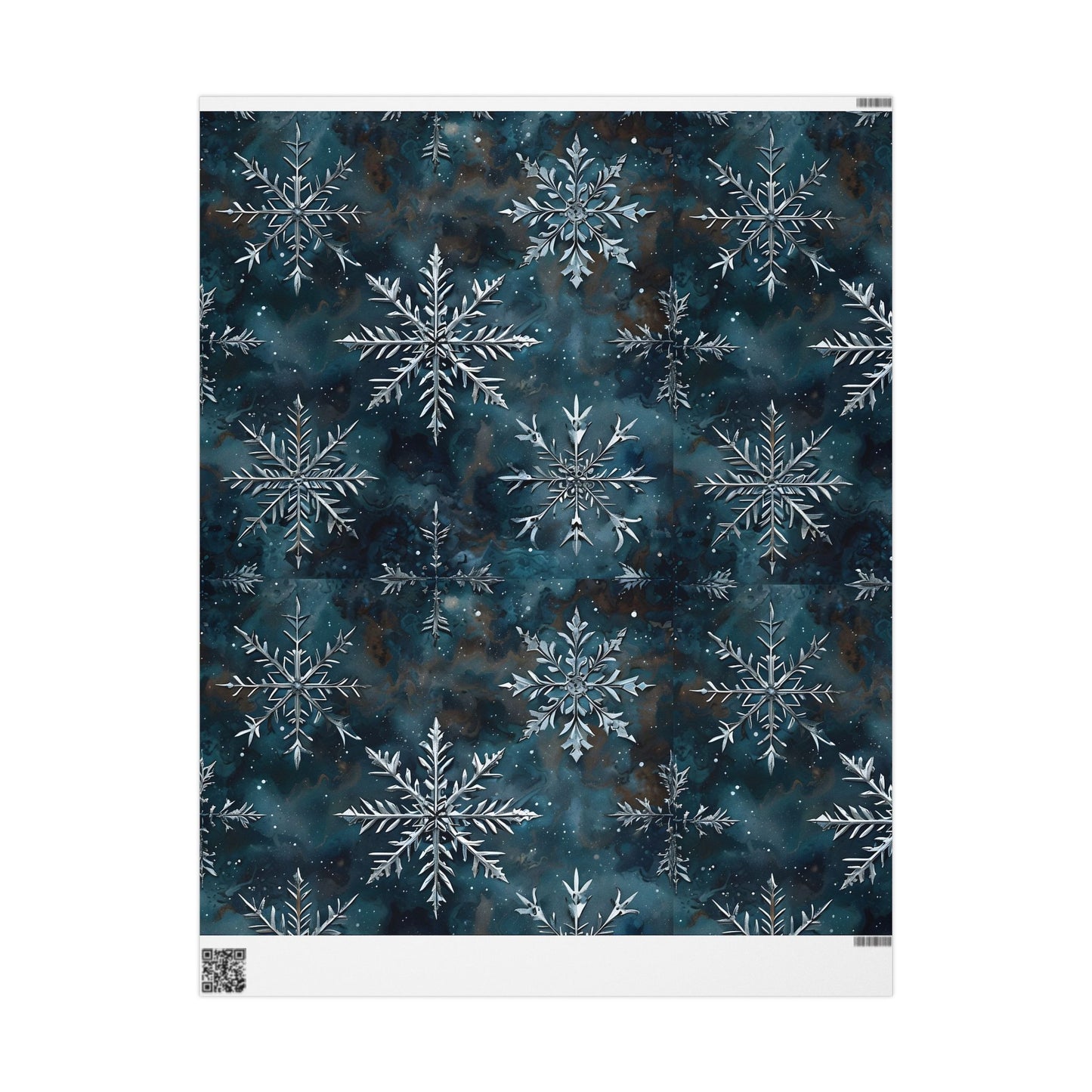 Holiday Metallic Snowflake Wrapping Paper