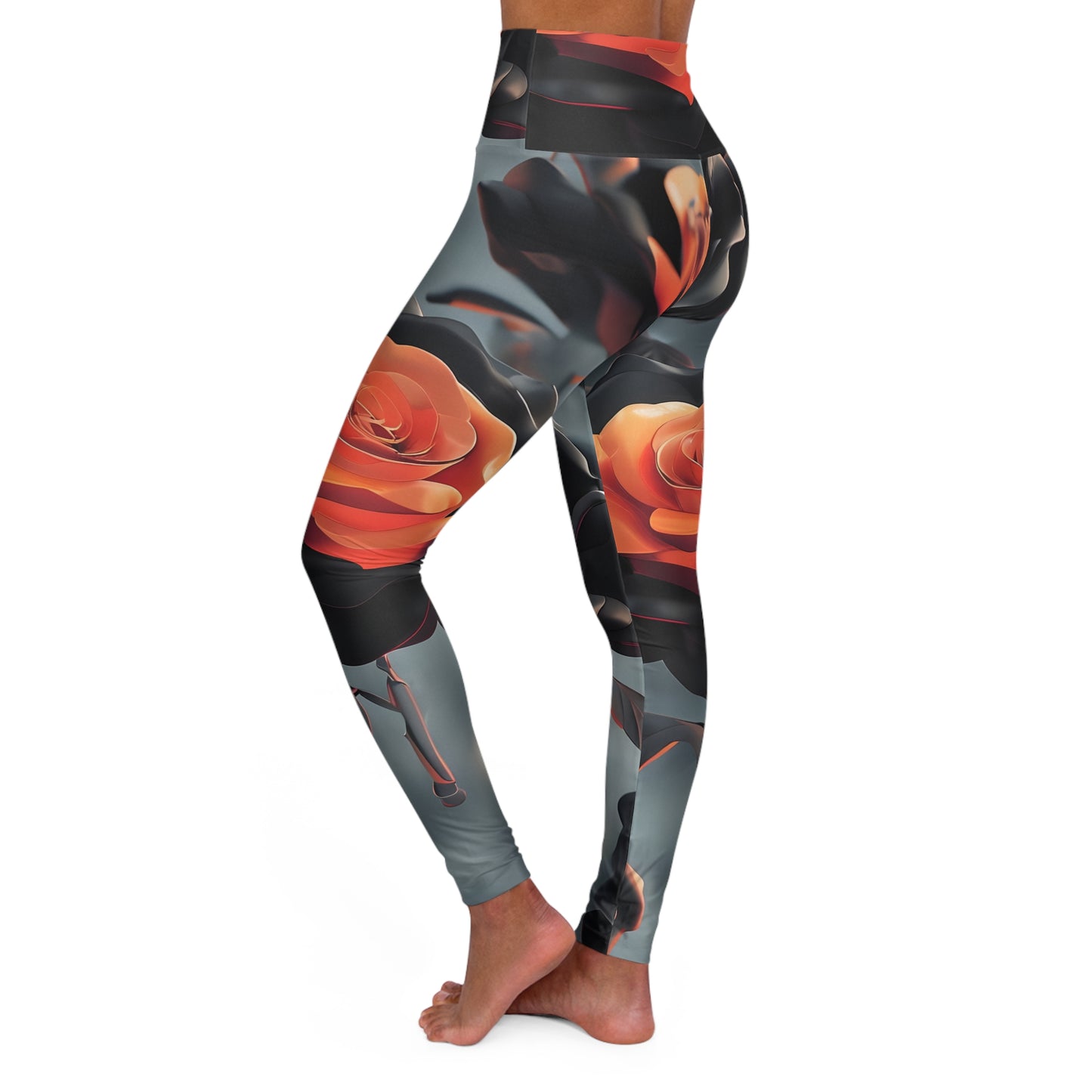 Rose Yoga Leggings