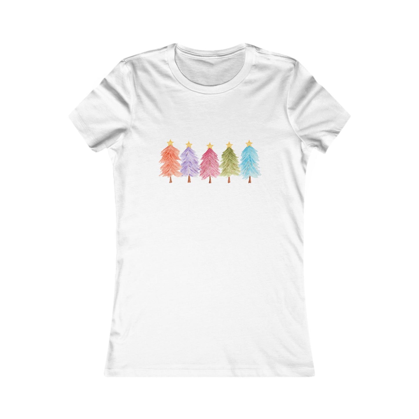 Watercolor Christmas Tree Tee