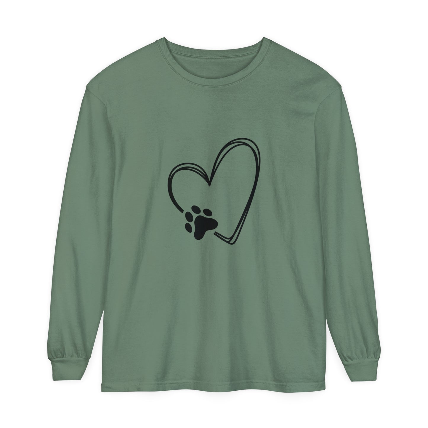 Heart Paw Print Long Sleeve T-Shirt