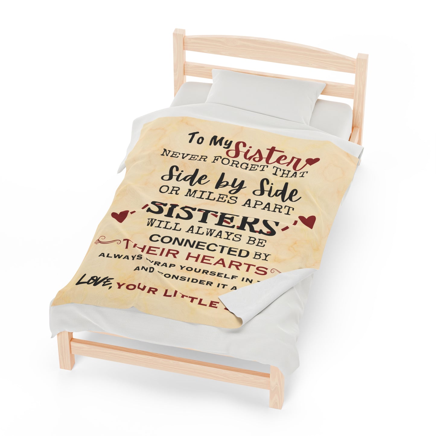 Sister Velveteen Plush Blanket