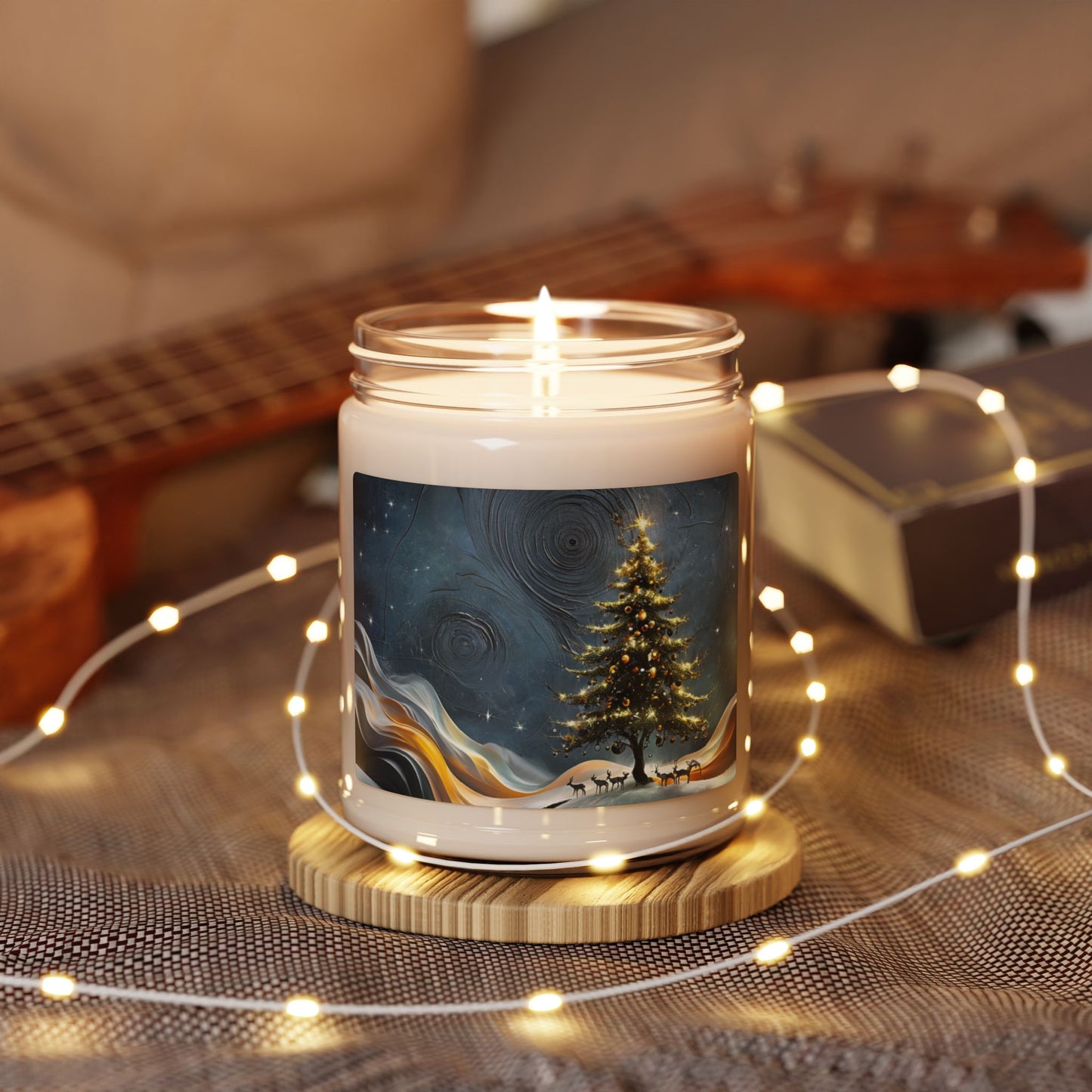 Christmas Tree Deer Soy Candle