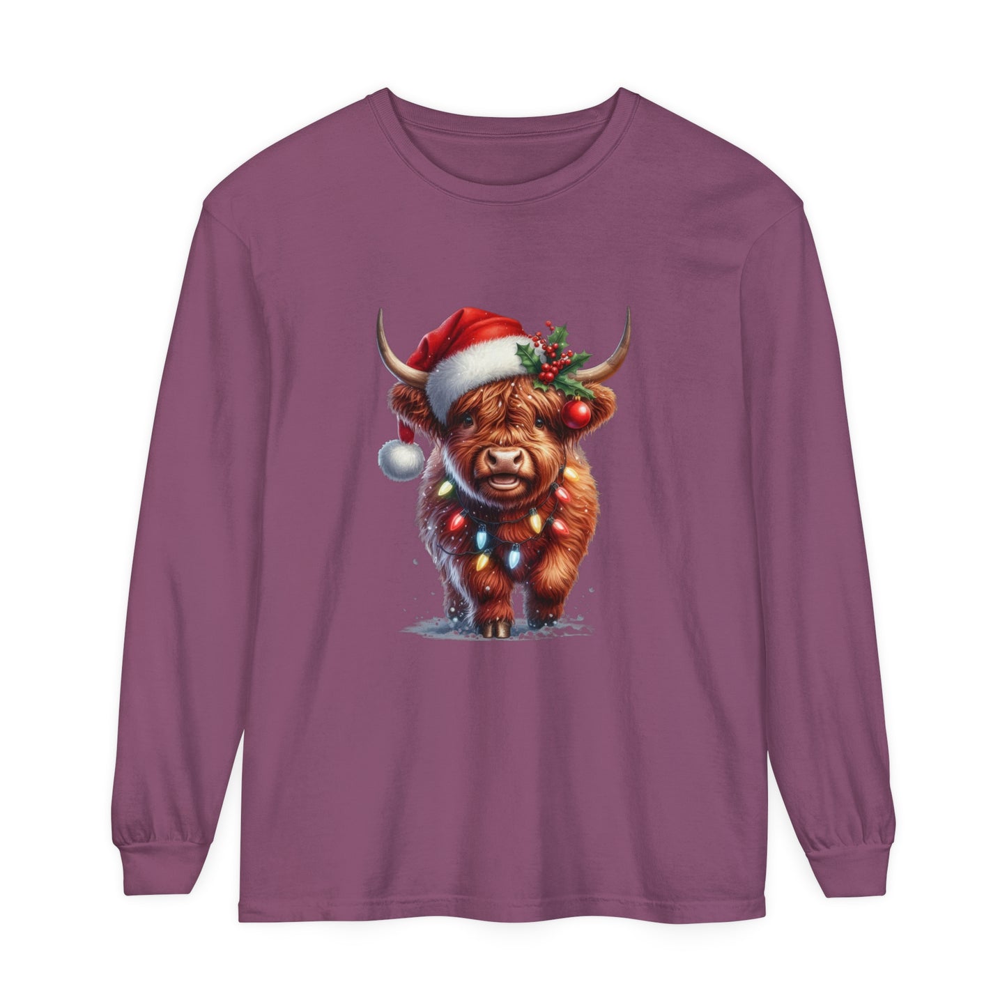 Christmas Cow Long Sleeve T-Shirt