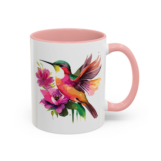 Coffee Mug - Waterflower Hummingbird Accent Design