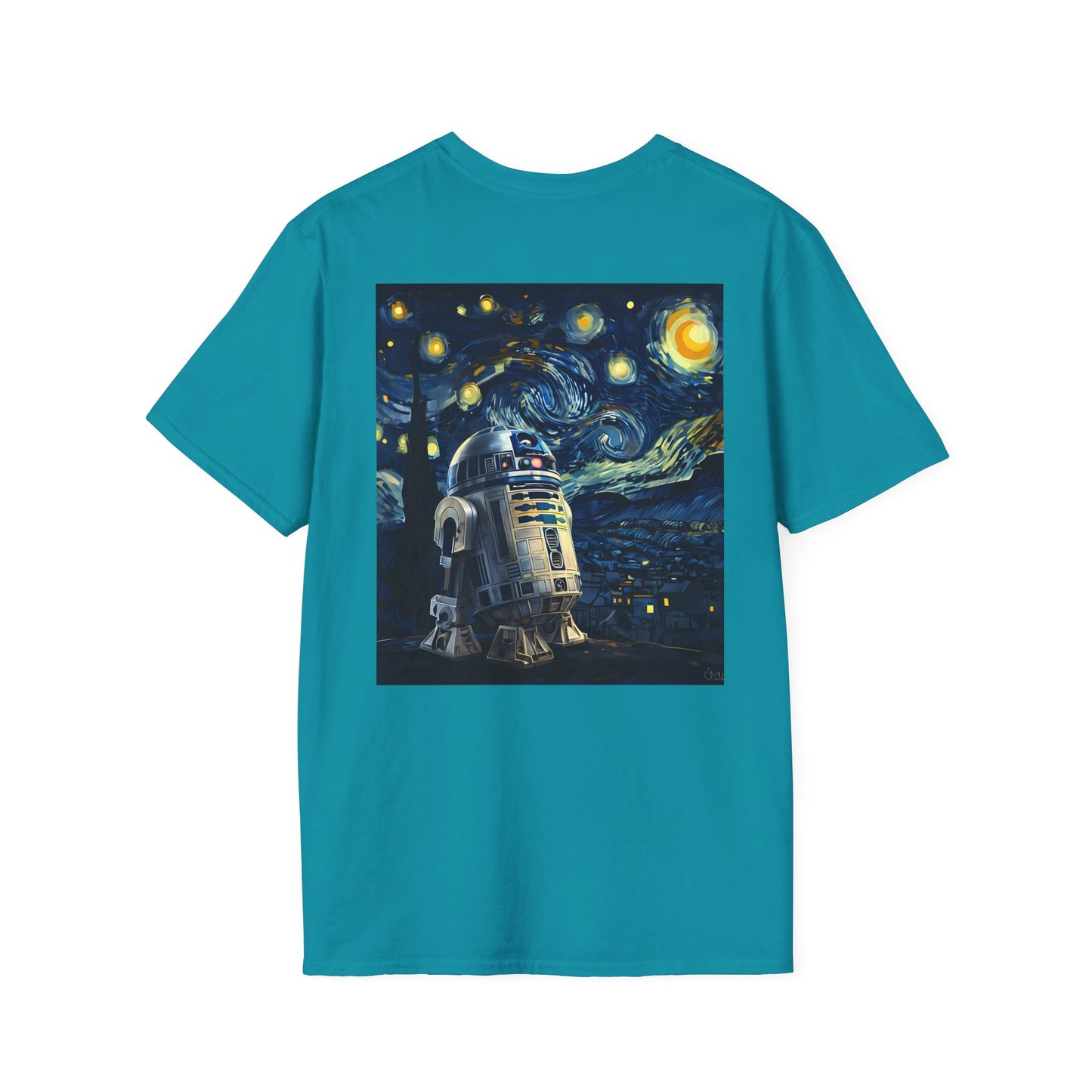 R2D2 Night Sky Softstyle T-Shirt