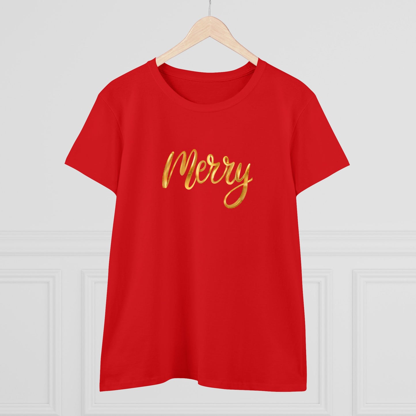 Gold Merry Christmas Tee