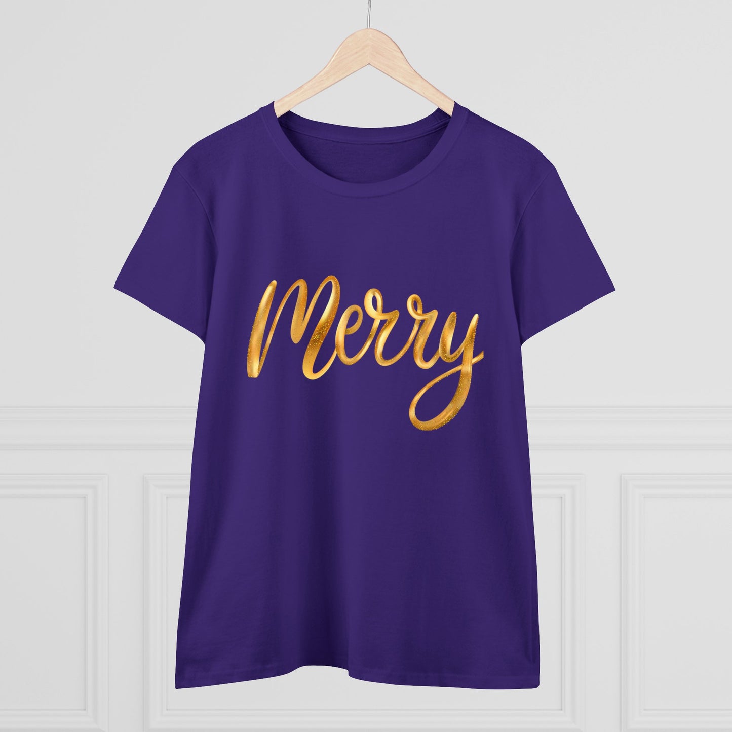 Gold Merry Christmas Tee