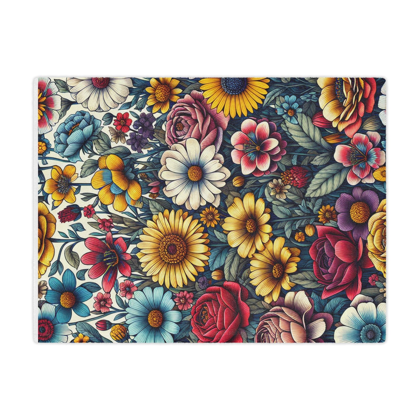 Floral Blanket, Throw Blanket, Home Decor, Cozy Blanket, Flower Pattern, Gift for Her