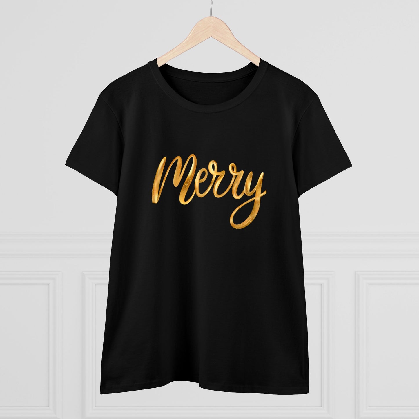 Gold Merry Christmas Tee