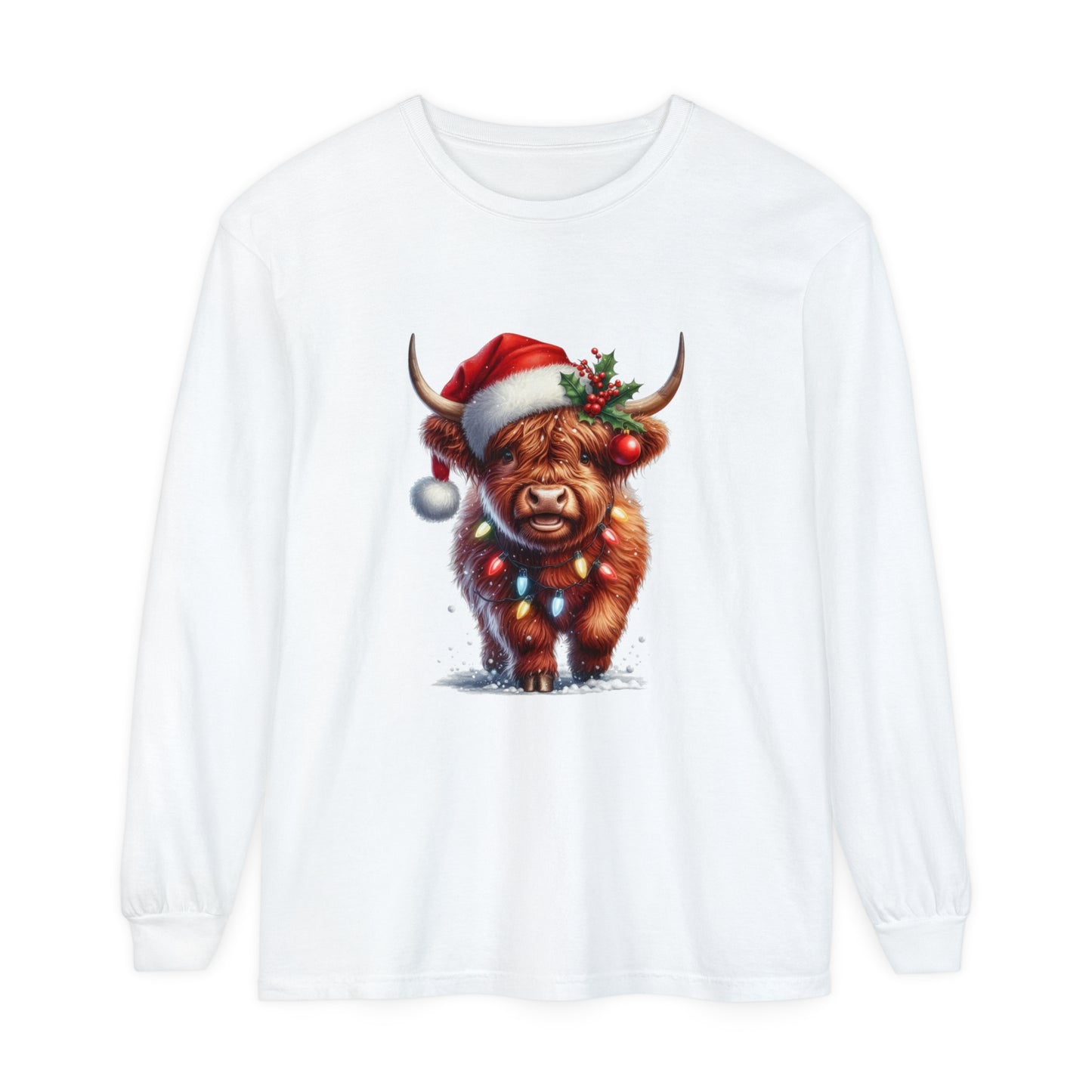 Christmas Cow Long Sleeve T-Shirt