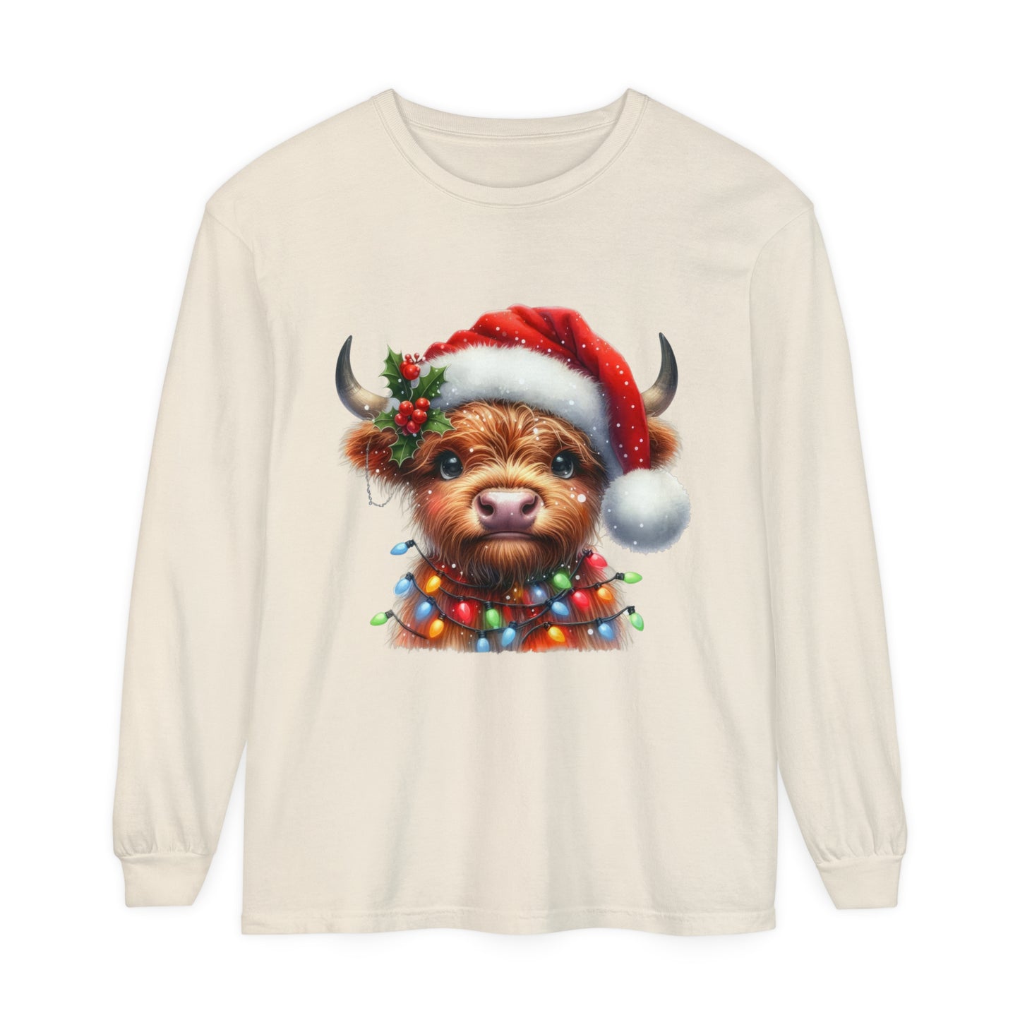 Highland Cow Christmas Long Sleeve T-Shirt