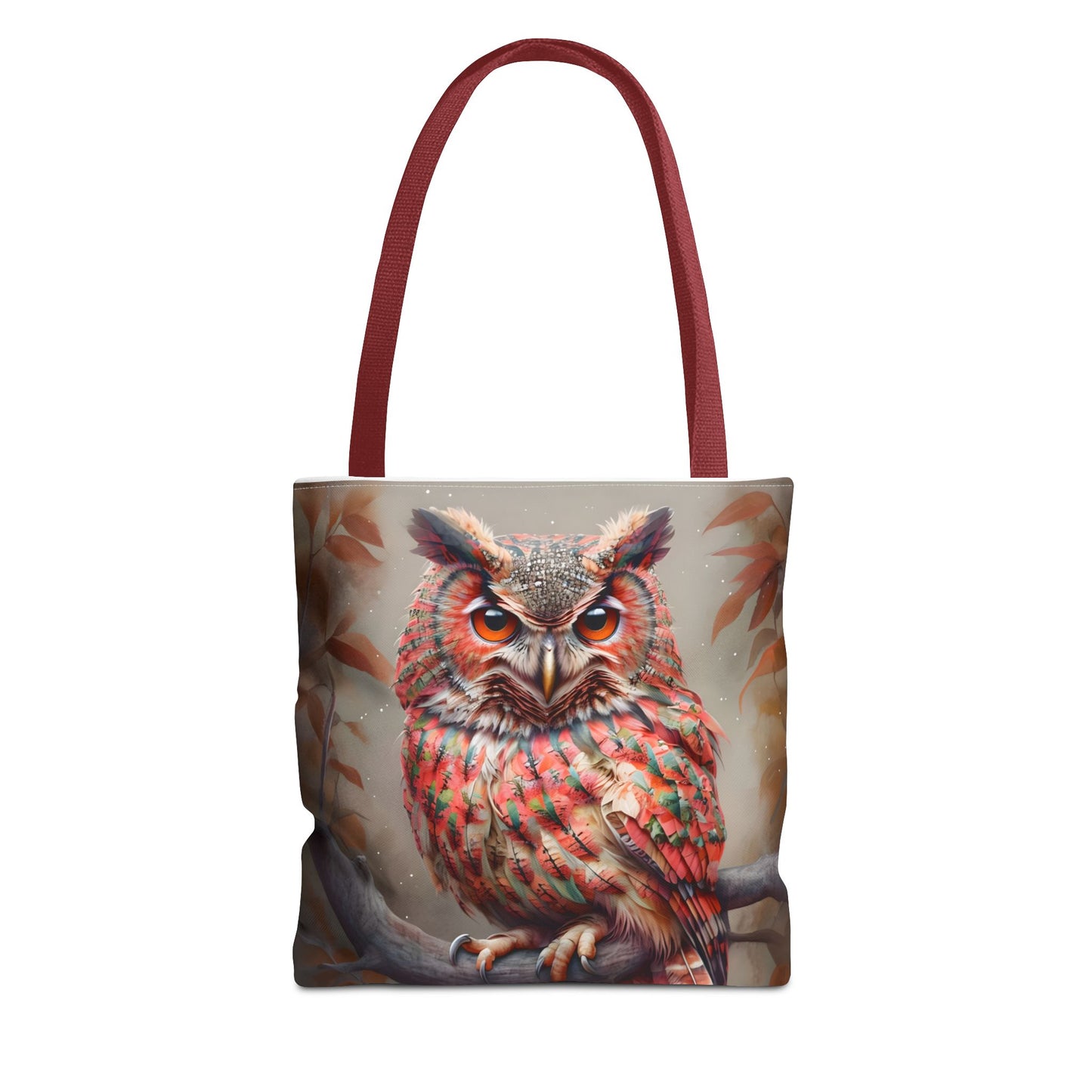 Owl Tote Bag with Intense Gaze