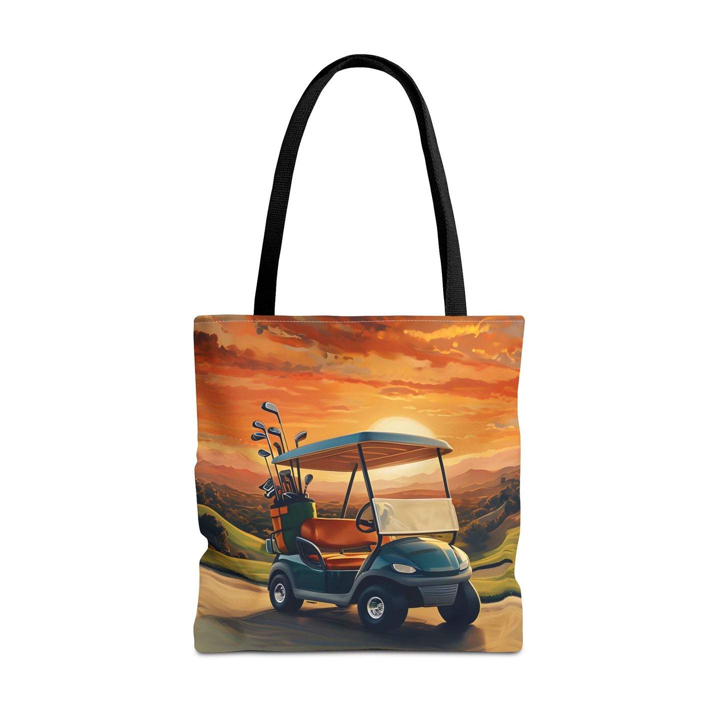 Sunset Golf Cart Tote Bag