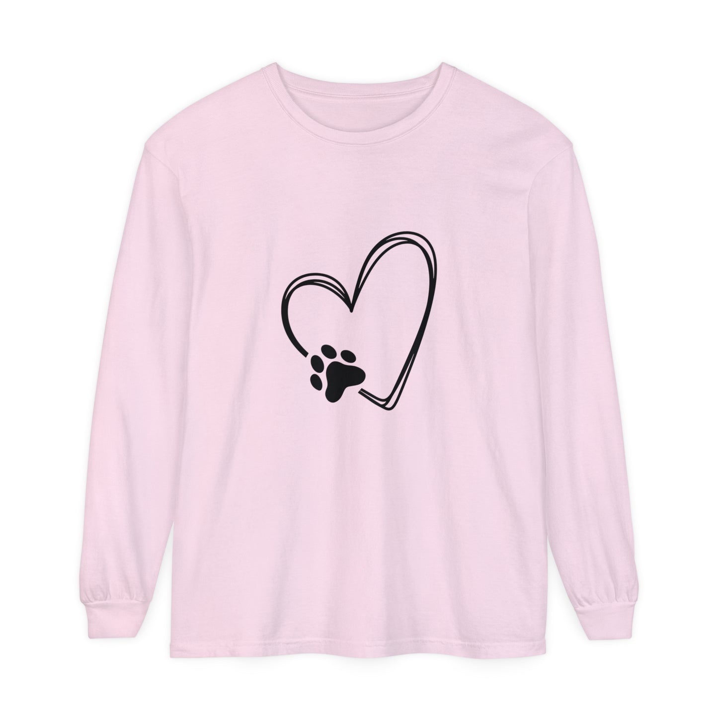 Heart Paw Print Long Sleeve T-Shirt