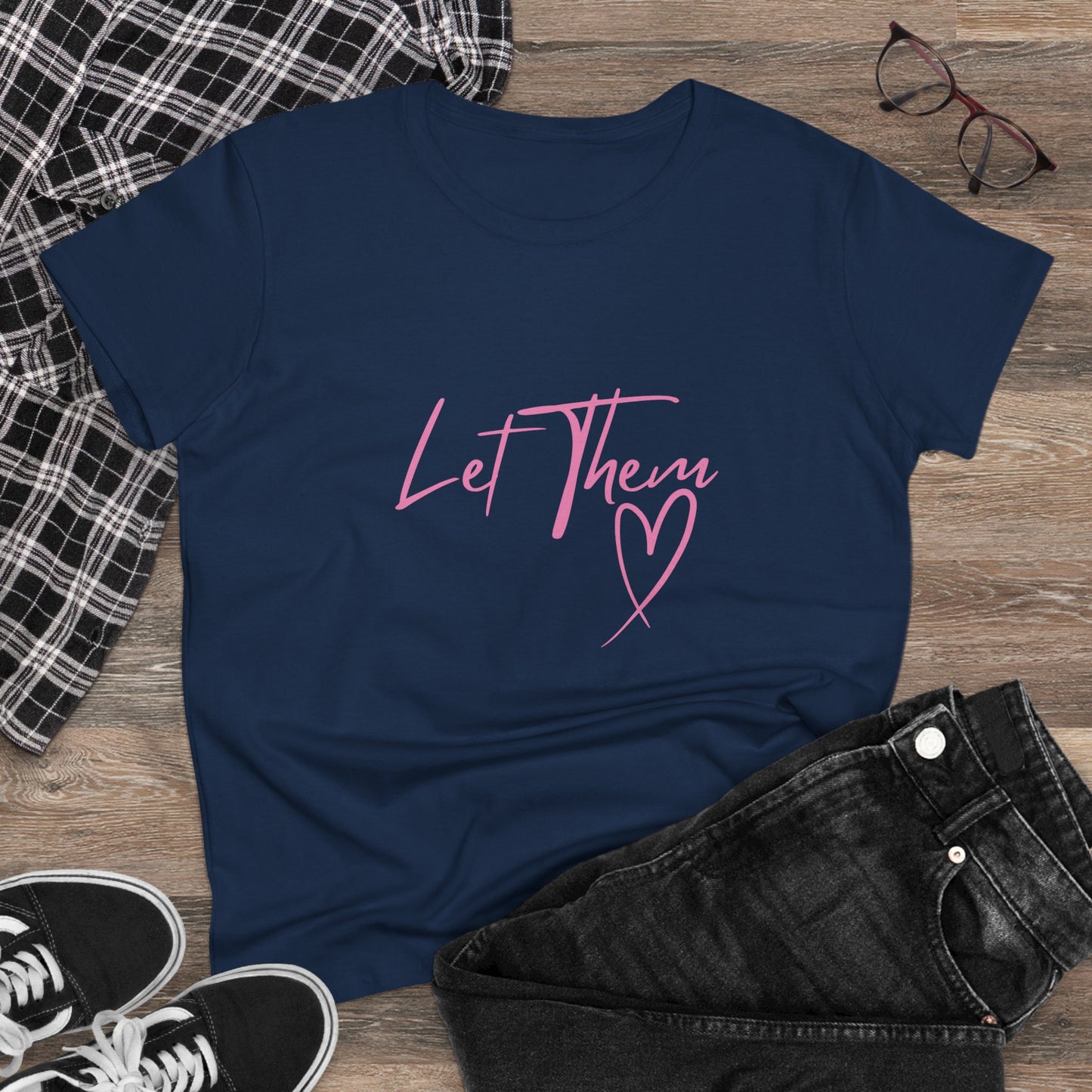 Empowering Women's Cotton Tee - "Let Them" Inspirational Message Top