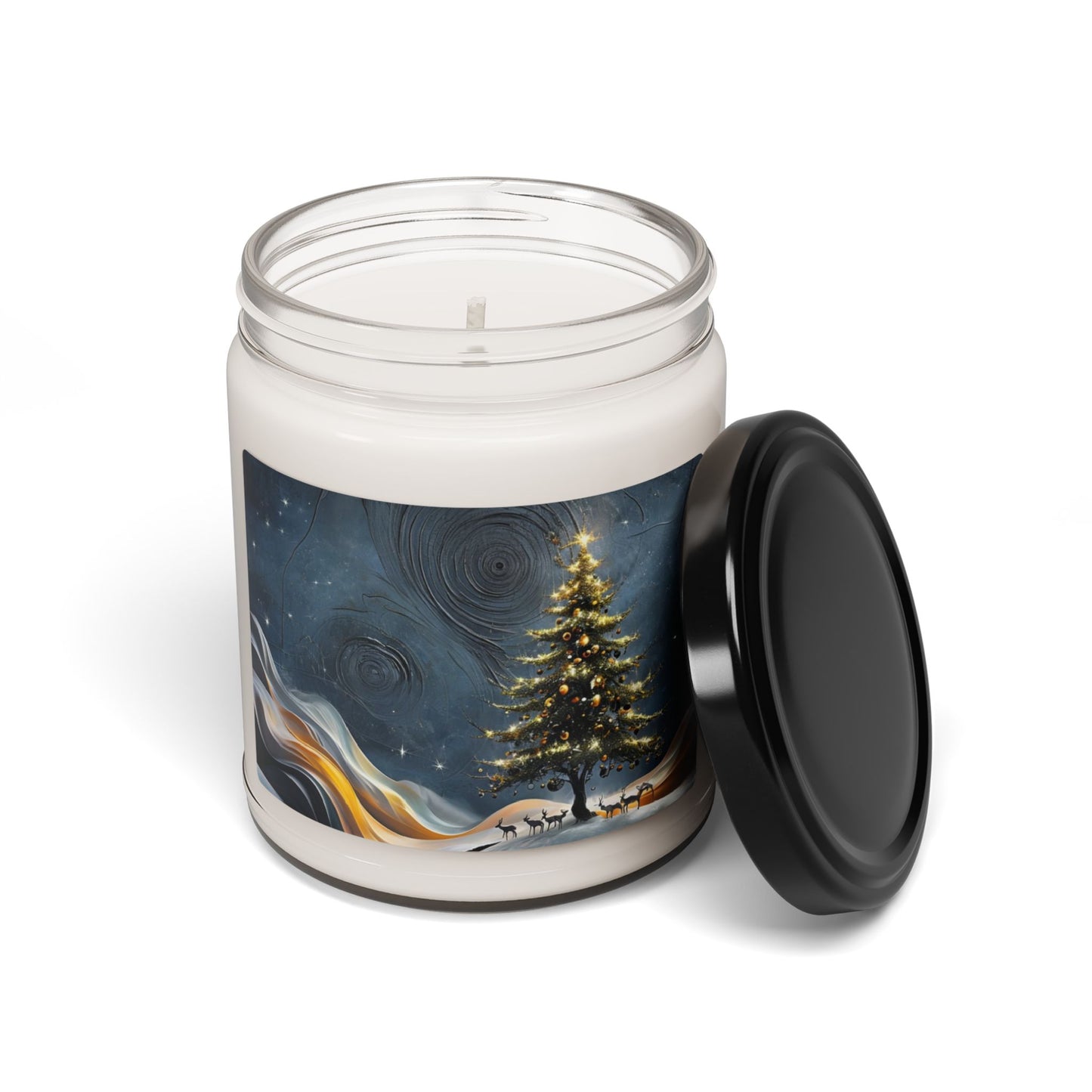 Christmas Tree Deer Soy Candle