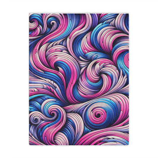 Colorful Swirl Blanket, Soft Throw for Home Decor, Cozy Bedroom Bedding, Gift for Kids, Vibrant Couch Throw Blanket, Snuggle Fleece Blankie