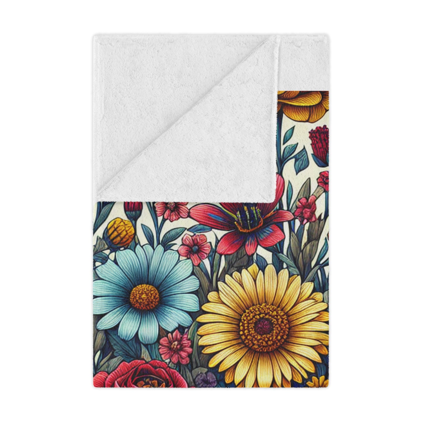 Floral Blanket, Throw Blanket, Home Decor, Cozy Blanket, Flower Pattern, Gift for Her