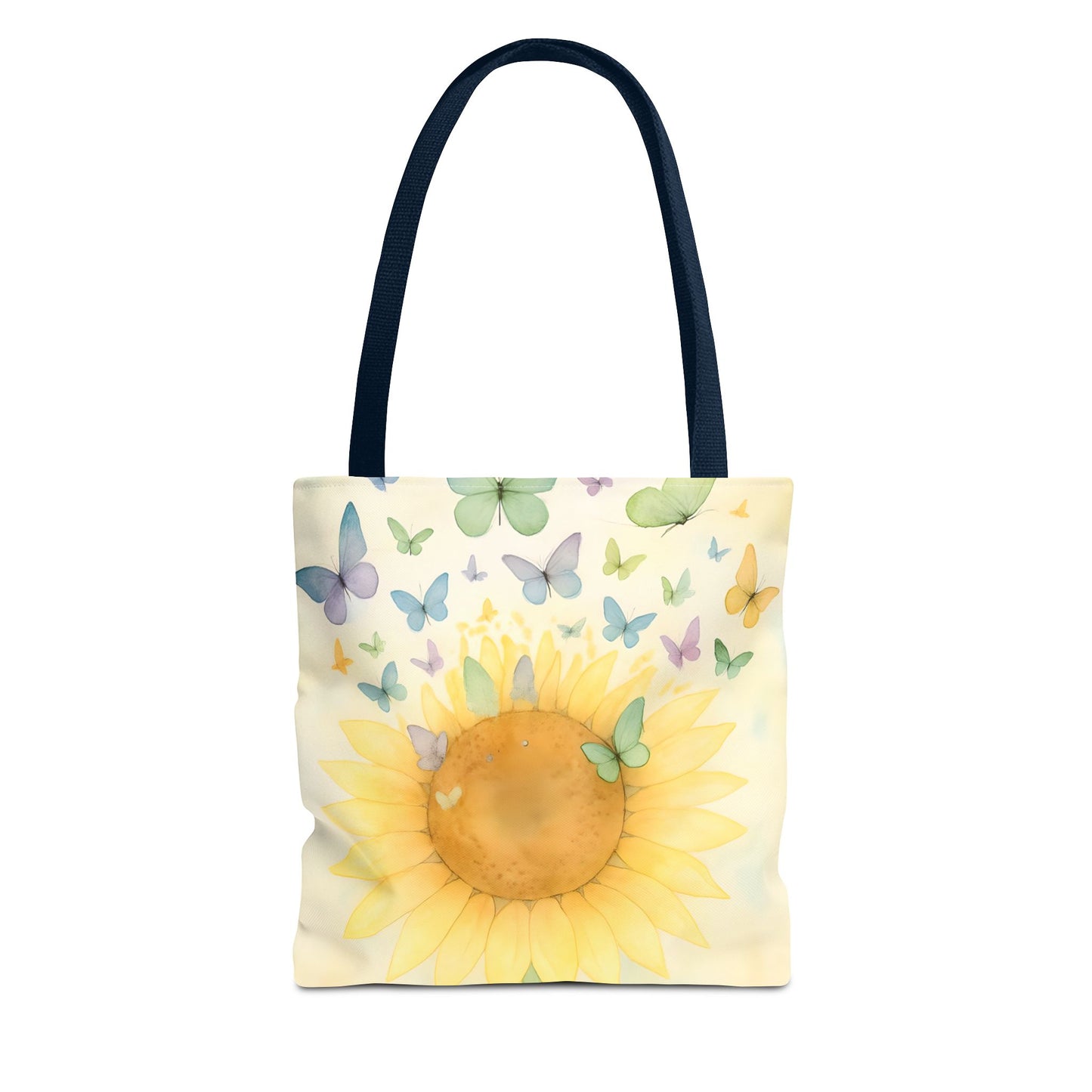 Sunflower and Butterflies Tote Bag | Eco-Friendly Shopping Bag, Floral Gift, Summer Accessory, Travel Tote, Beach Bag