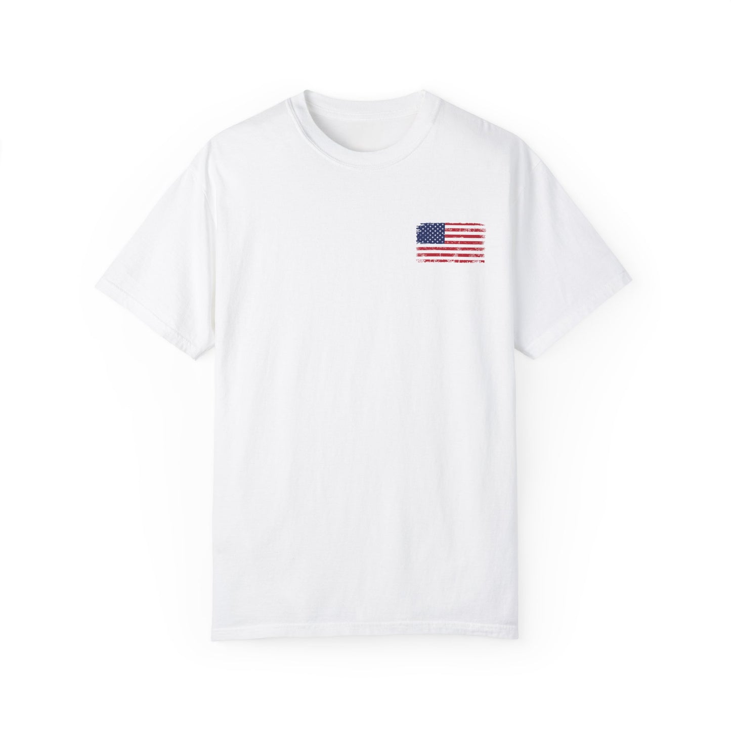 Patriotic T-shirt with Angel and Cross Design