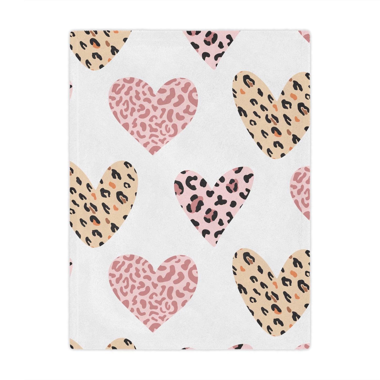 Heart Pattern Baby Blanket, Cozy Minky Throw, Nursery Decor, Soft Infant Bedding, Baby Shower Gift