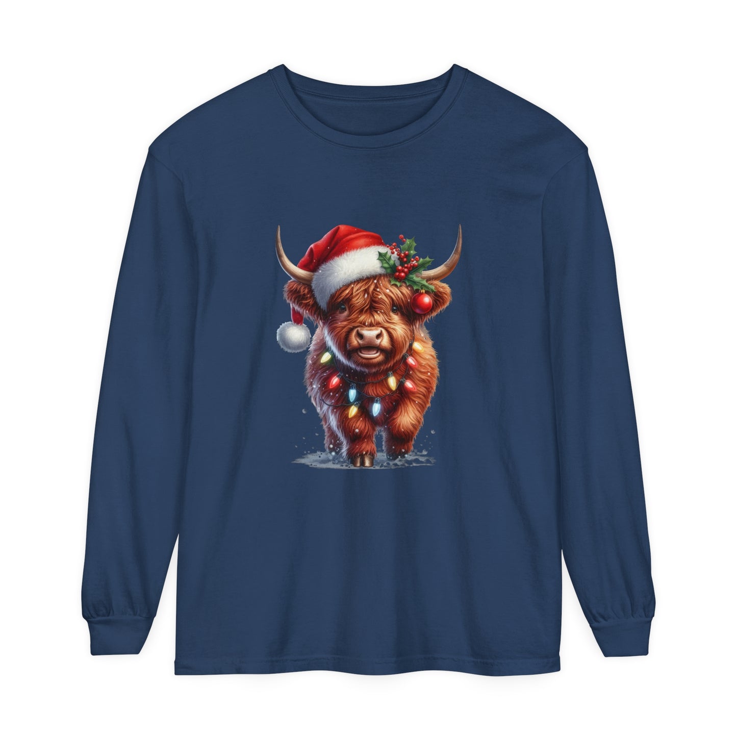 Christmas Cow Long Sleeve T-Shirt