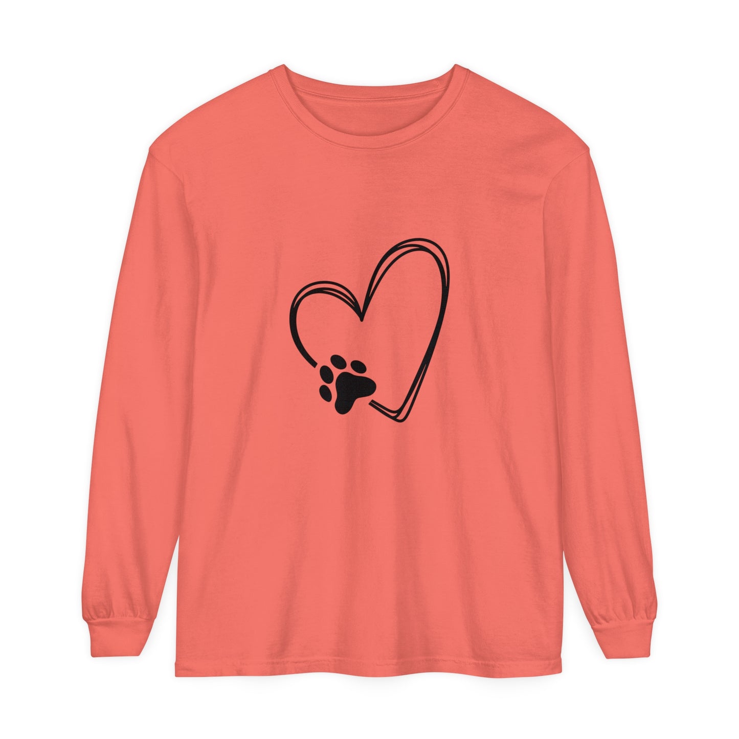 Heart Paw Print Long Sleeve T-Shirt