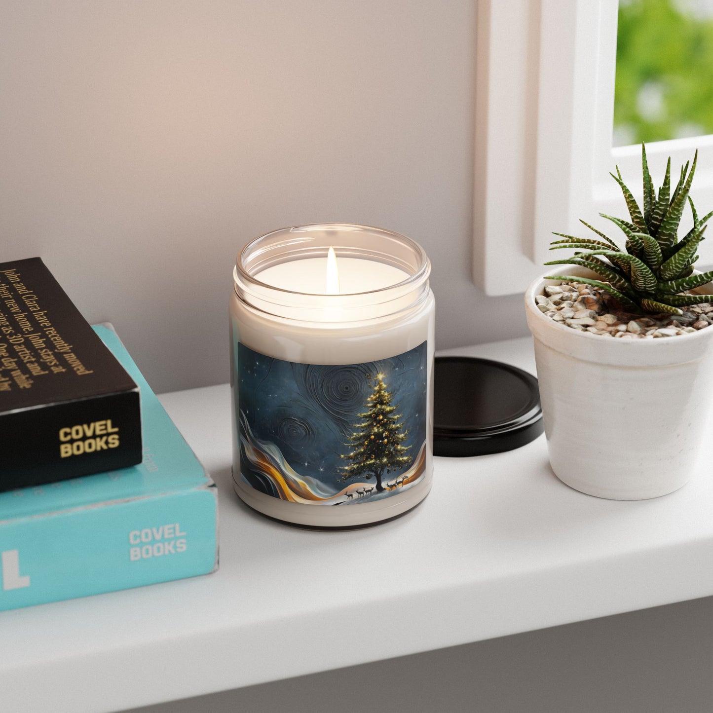 Christmas Tree Deer Soy Candle